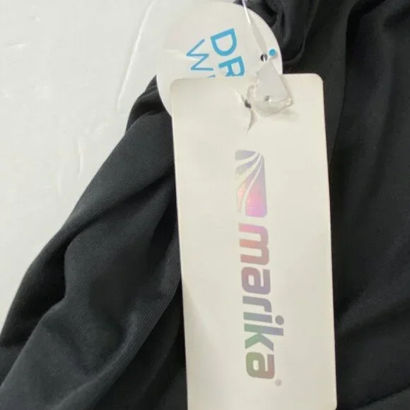 Marika Women's size Small Short Sleeve Open Back Athletic Yoga Top Black - Picture 10 of 12